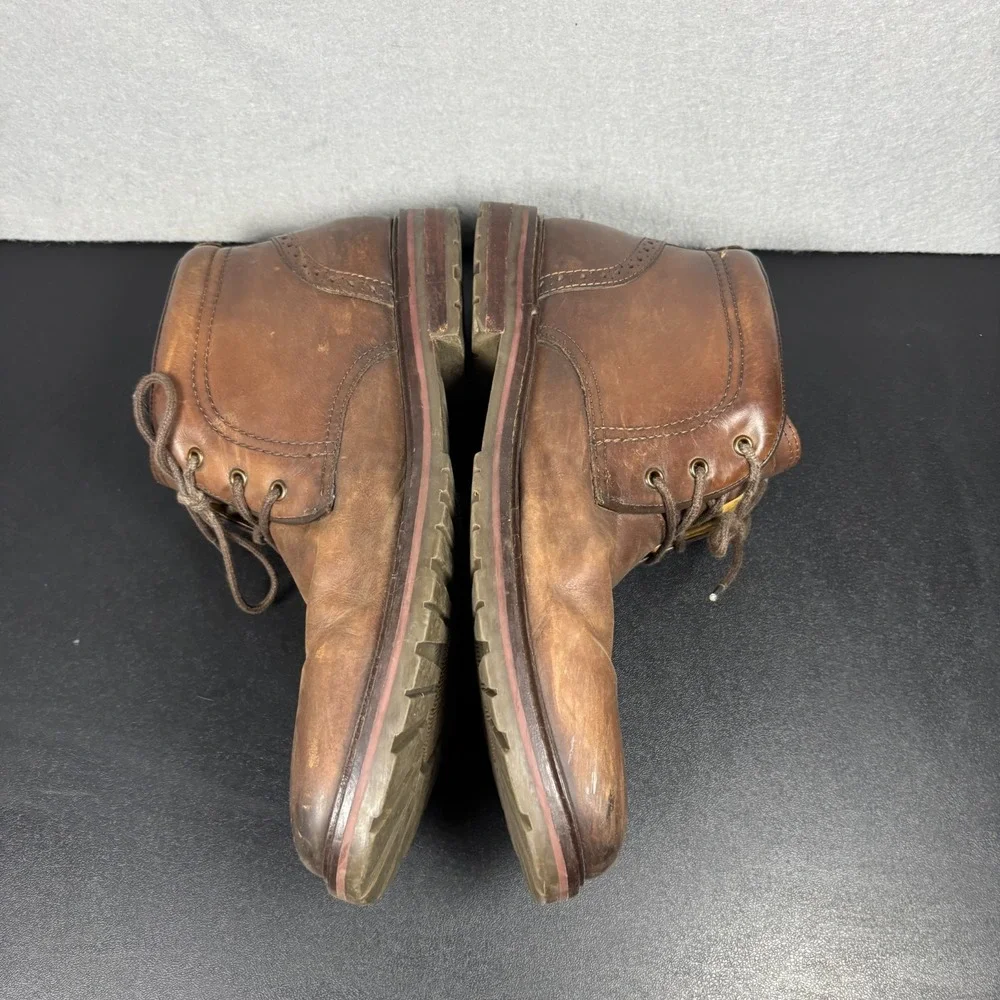 Florsheim Fenway Men's Brown Leather Chukka Boots Plain Toe Size 10 D 11875-215